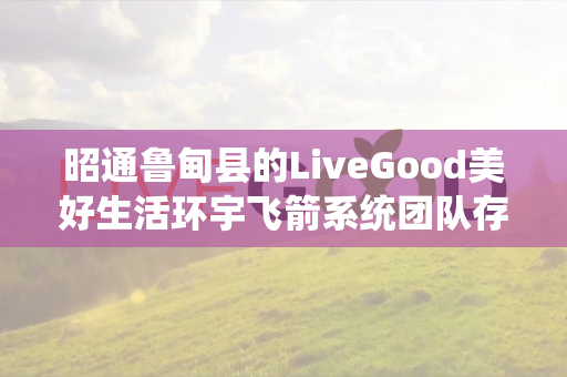 昭通鲁甸县的LiveGood美好生活环宇飞箭系统团队存在吗第1张-美商LiveGood